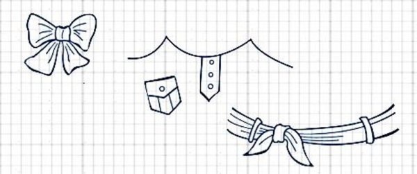 Нарисовать клетчатый бантик