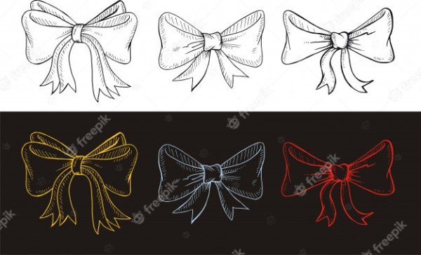 Бантик линией