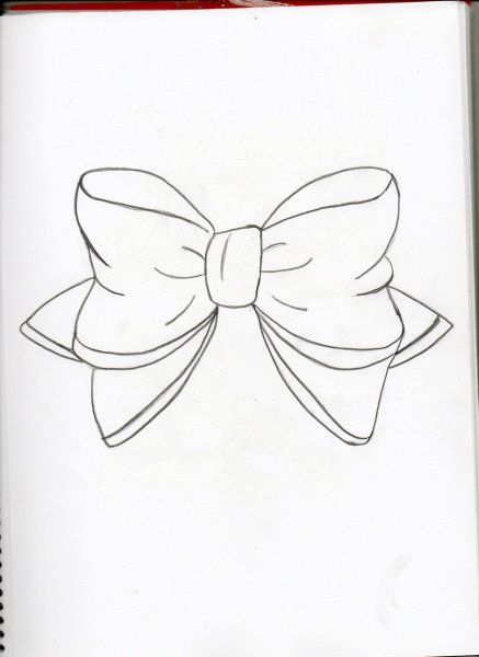 Тату бантик эскиз