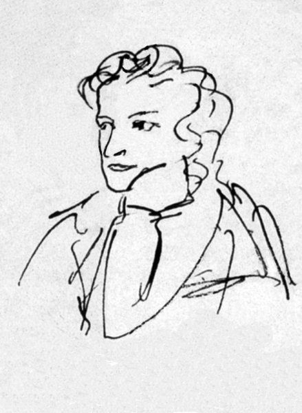 Пушкин зарисовки карандашом