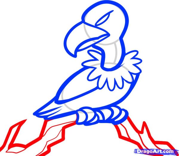 Нарисовать грифа поэтапно