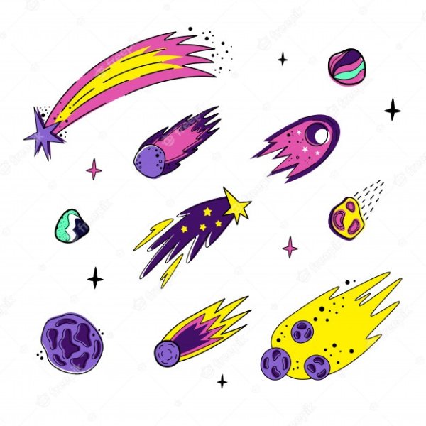 Рисование для детей звезды и кометы