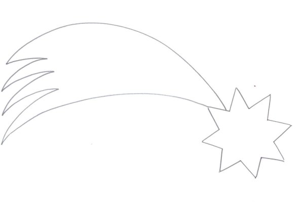 Раскраска Комета с хвостом