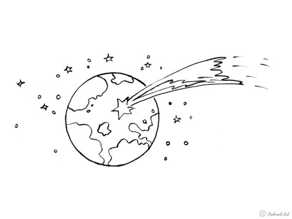 Комета Галлея рисунок