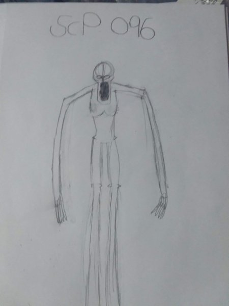 Скромник SCP 096 карандашом