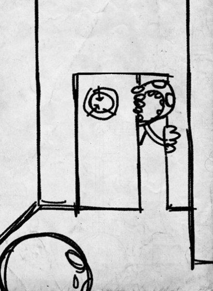 Бежит рисунок карандашом