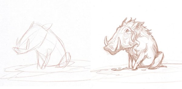 Уроки рисования кабана