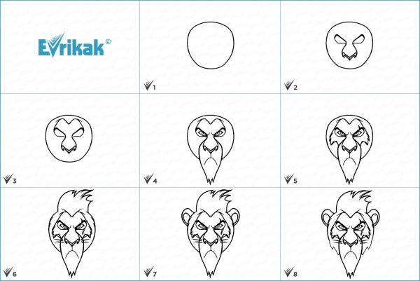 Шрам поэтапно нарисовать