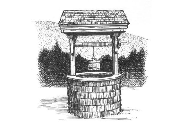 Колодец карандашом