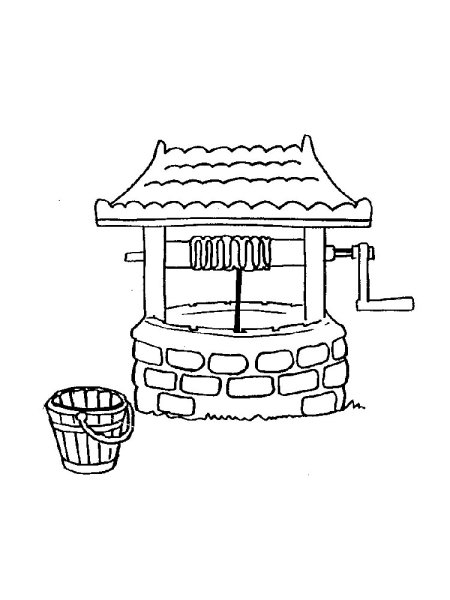 Колодец раскраска