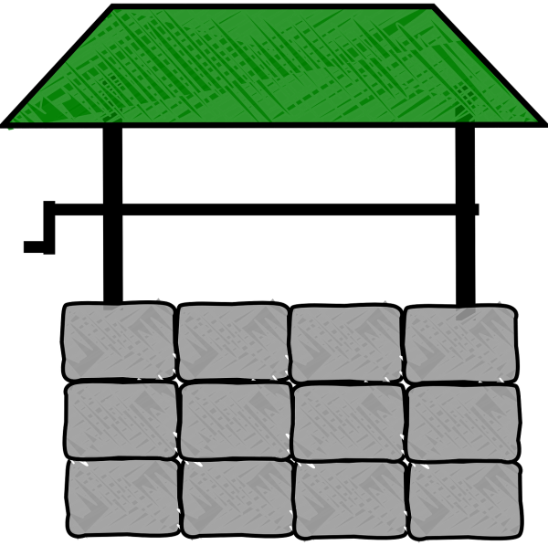 Колодец трафарет