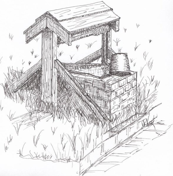 Колодец карандашом