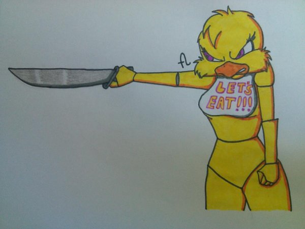 ФНАФ для срисовки чика