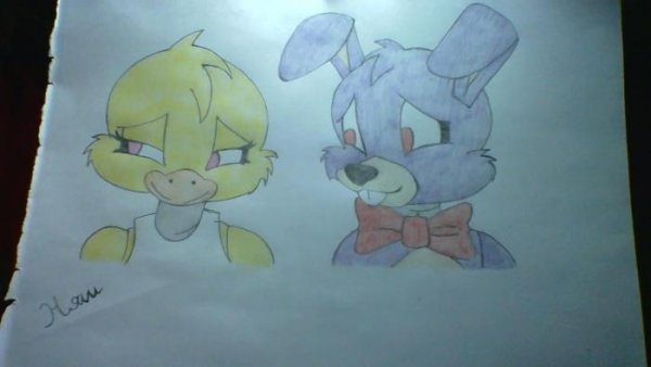 Чика и Бонни для срисовки