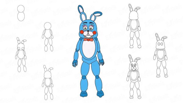 ФНАФ срисовать Бонни