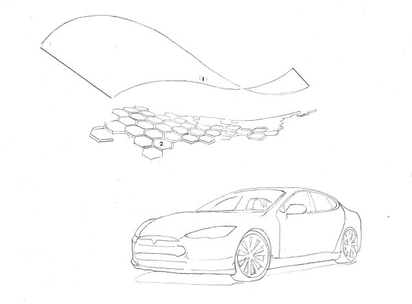 Раскраска Tesla model x