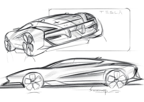 Графический эскиз автомобиля