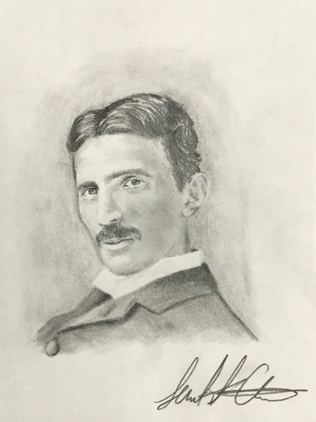 Портрет Тесла Никола Никола