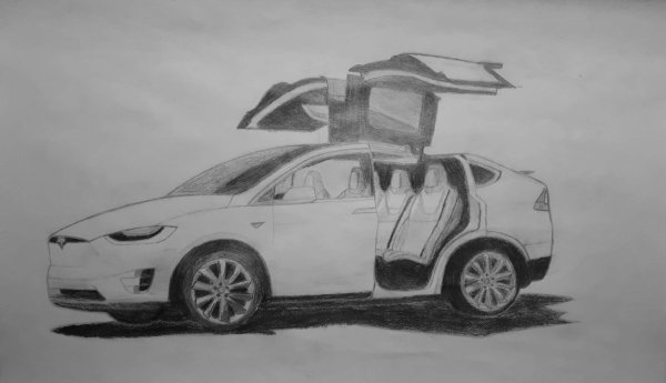 Раскраска Tesla model x