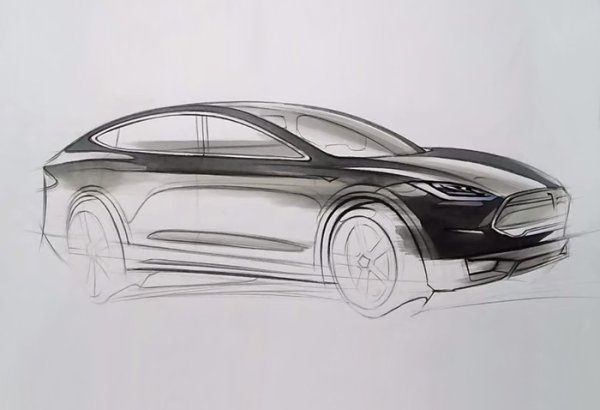 Раскраска Tesla model x