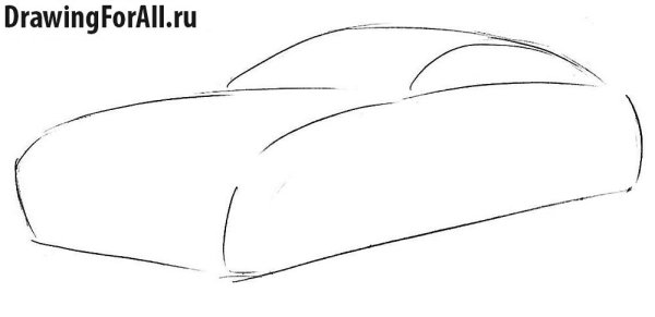 Как нарисовать машину Ягуар