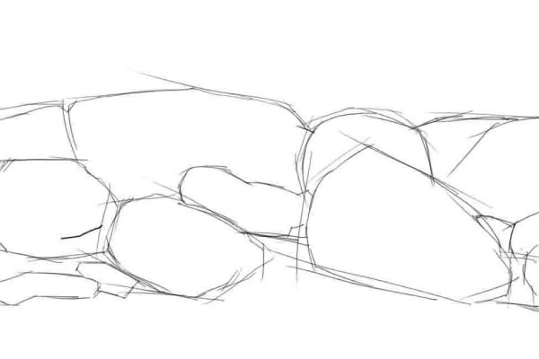 Нарисовать камни поэтапно