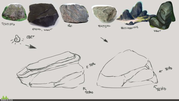 Зарисовки крупных камней