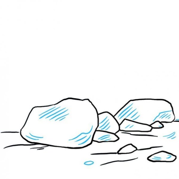 Камешки карандашом