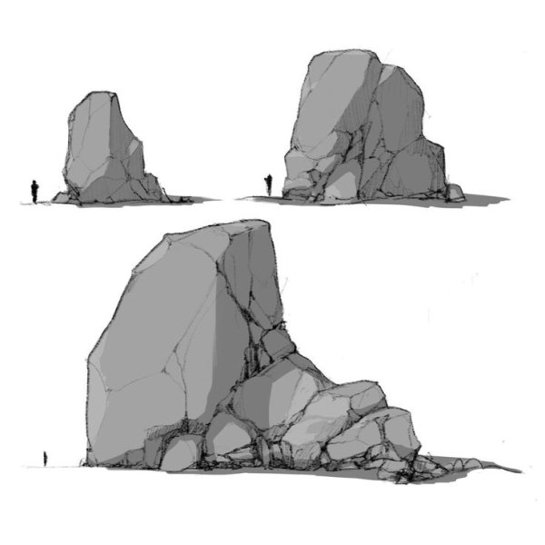 Камни карандашом