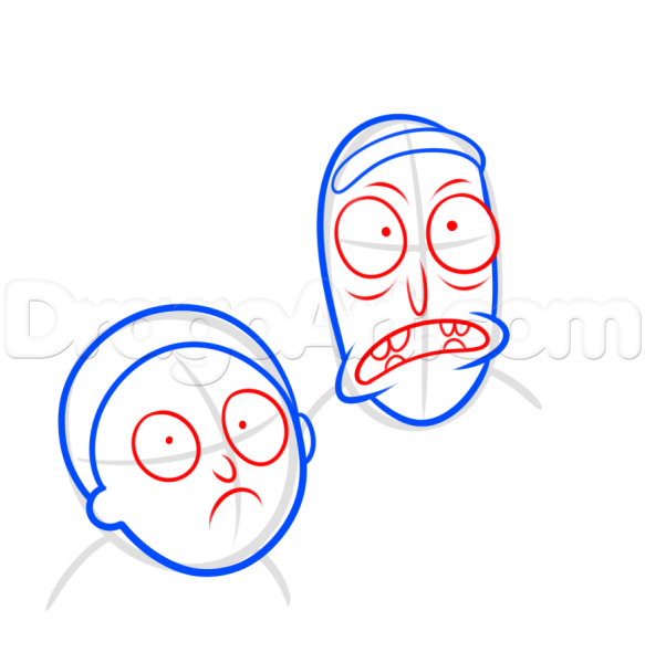 Морти рисовать поэтапно