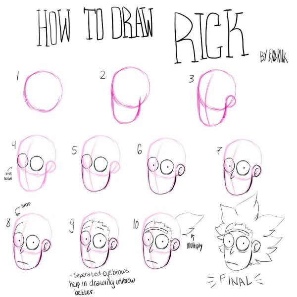 Рик схема рисования