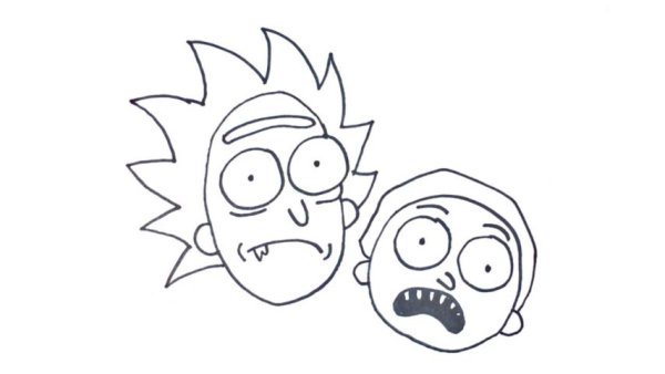 Rick and Morty easy drawing