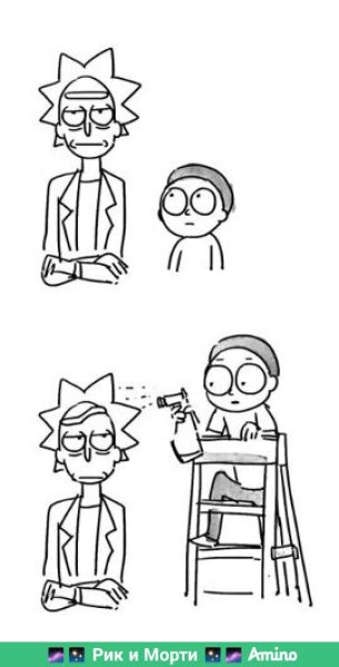 Парные тату Рик и Морти эскиз