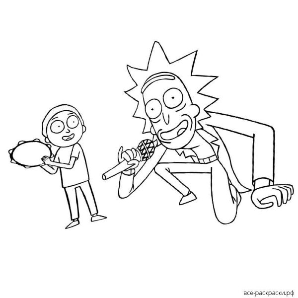 Рик и Морти раскраска