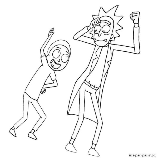 Рик и Морти для распечатки