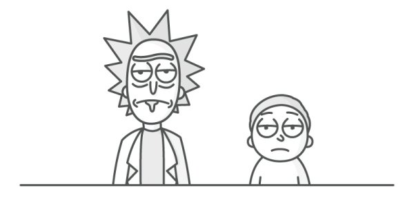 Рик и Морти чб