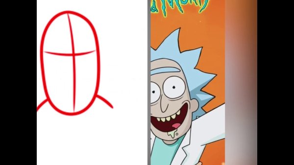 Рик рисунок пошагово