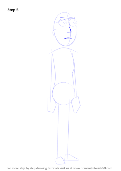 Морти рисунок поэтапно