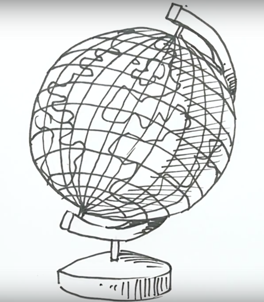 Глобус карандашом