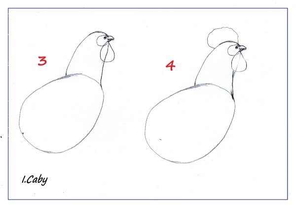 Рисунок петуха поэтапно