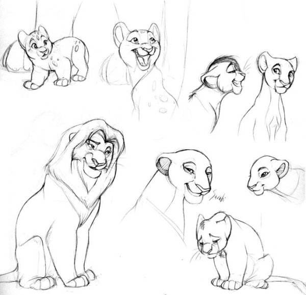 Король Лев набросок