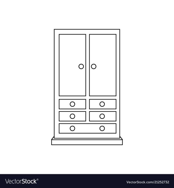 Объемный шкаф рисунок
