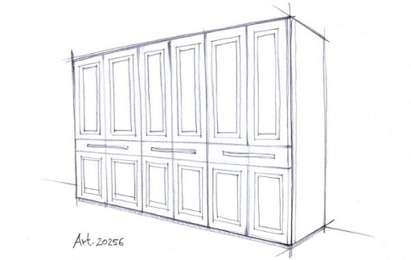 Шкаф в перспективе