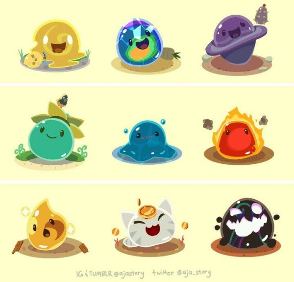 СЛАЙМ рисунок легкий