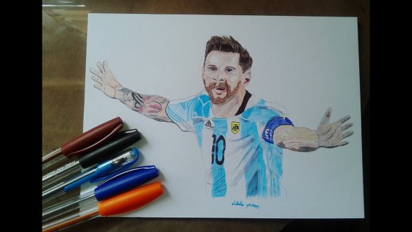 How to draw Messi