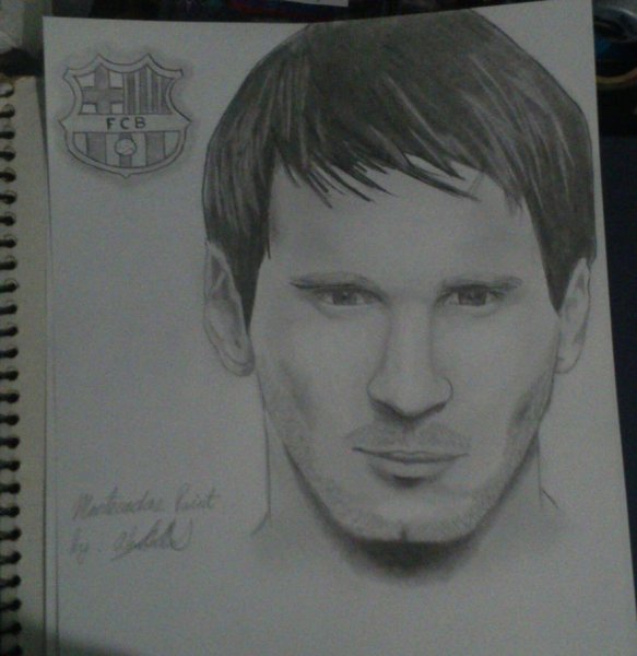 Месси со спины рисунок