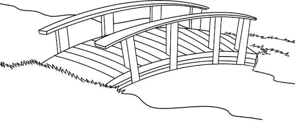 Мост раскраска для детей
