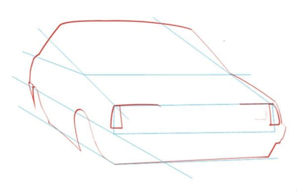 Рисунки машины карандашом для начинающих