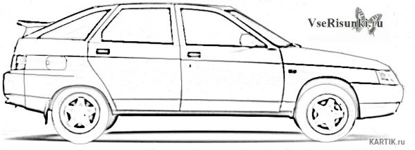 Поэтапное рисование Жигули