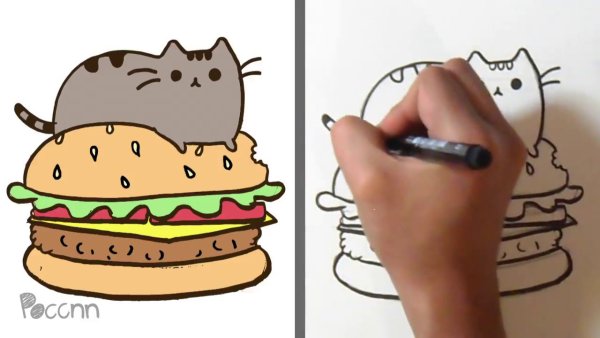 Кот Пушин бургер